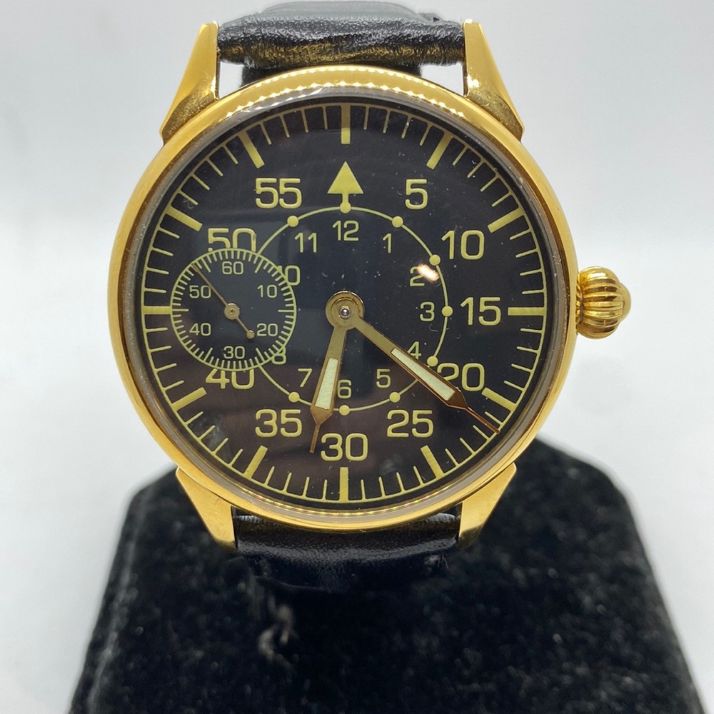 Military Aviator watch with caliber 3602 18 jewel movement
